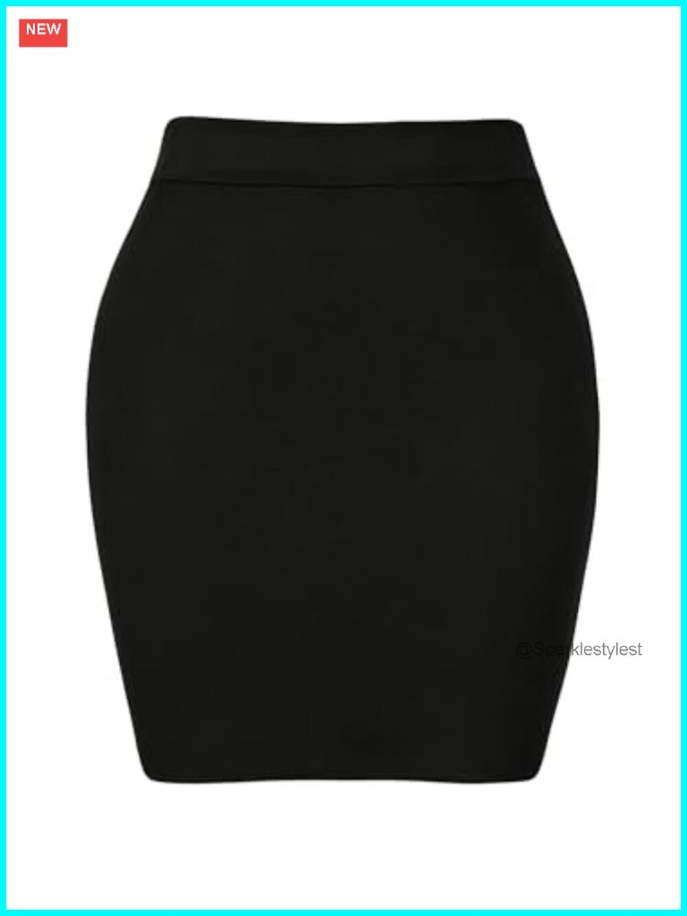 Bodycon Pencil Skirt Women High Waist Back Slit Stretch Office